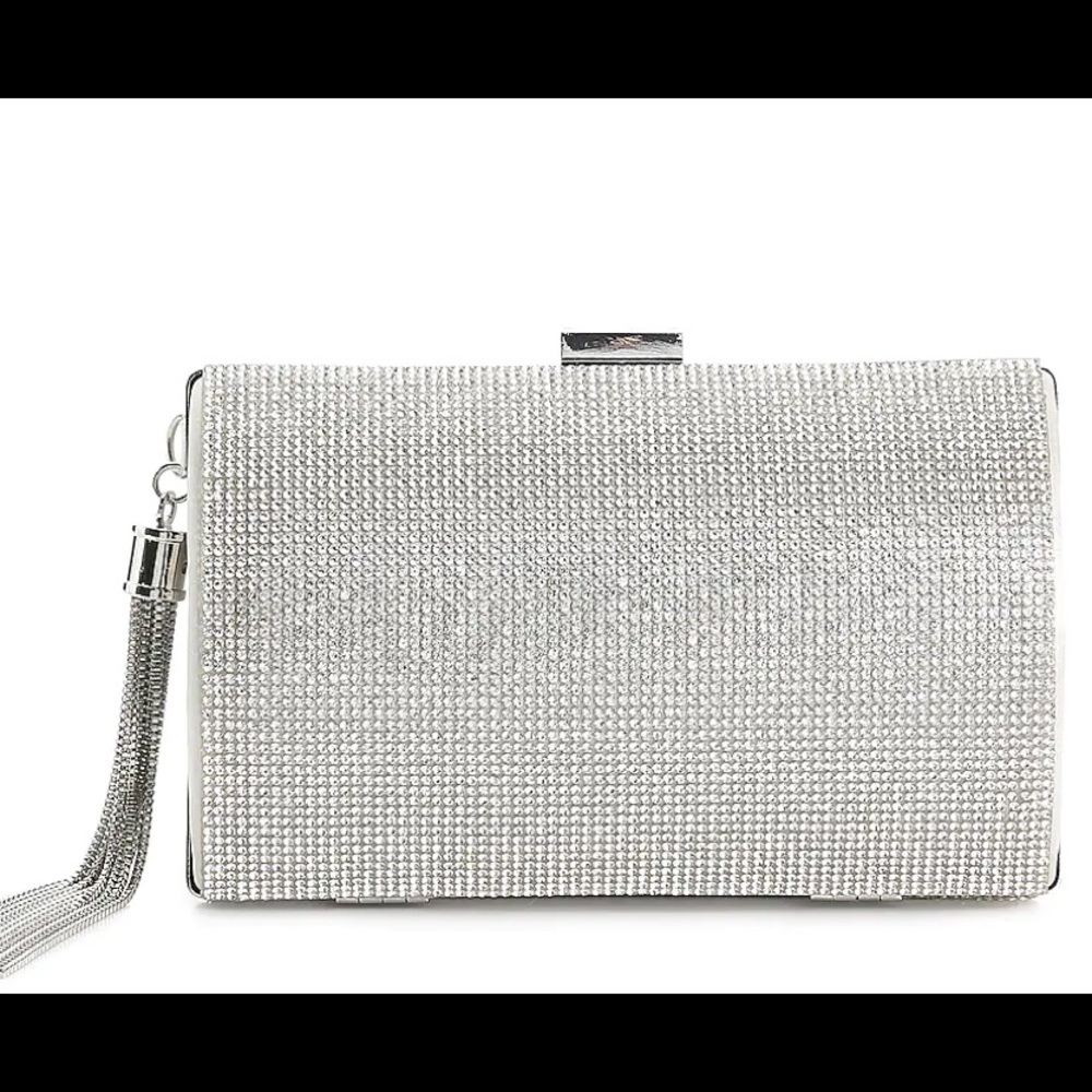 NWT Lulu Townsend Tassel Crystal Clutch, unused!
